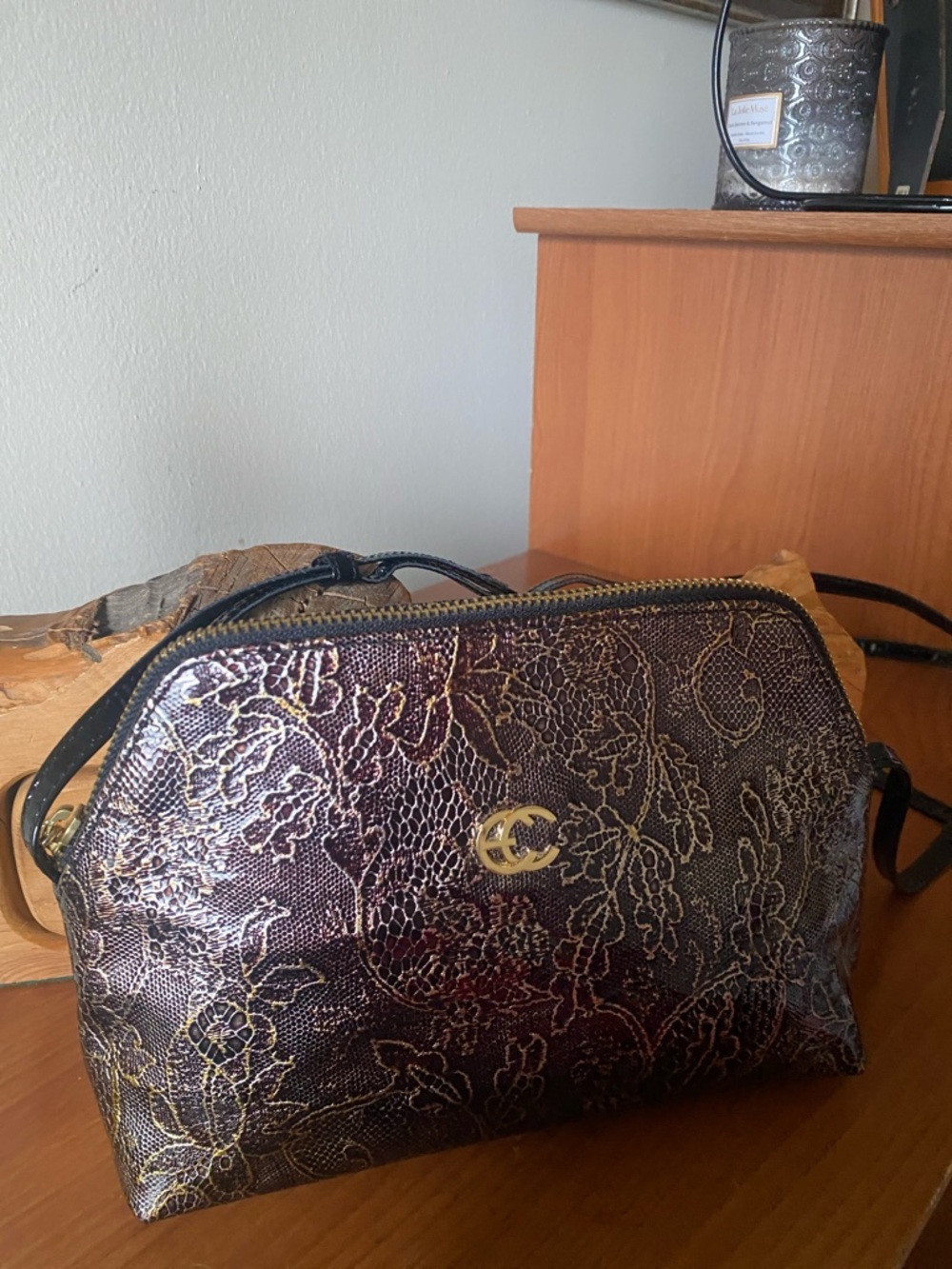 Carra Black & Gold Crossbody